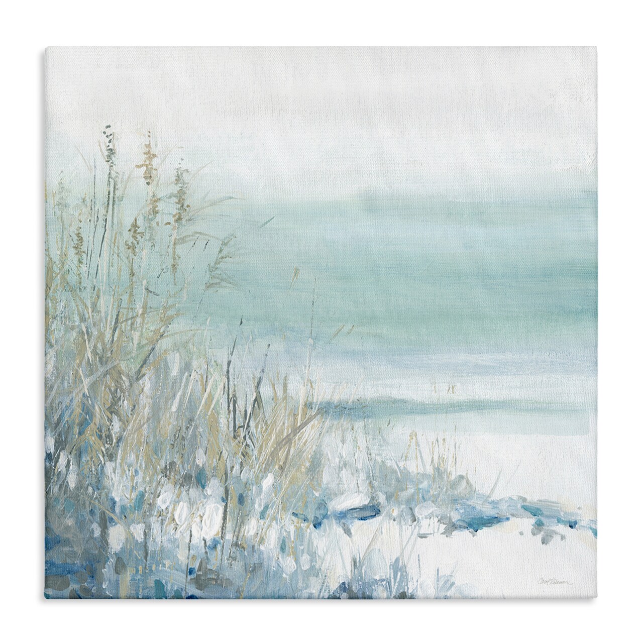Stupell Industries Faded Coastal Beach Edge Canvas By Carol Robinson